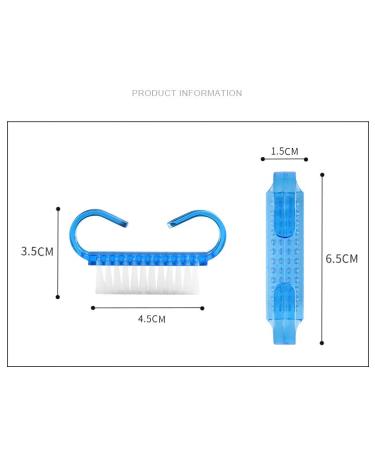 2Pcs Nail Brushes with Plastic Handle for Easy Fingernail Cleaning - Black, Hands and Feet - Buy Online on GoSupps.com