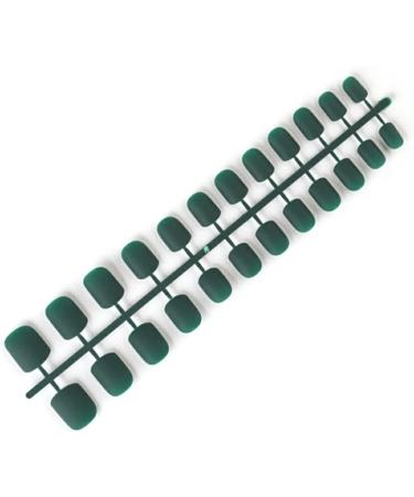 Dajidafu 24 Pieces Square Head Frosted Coffin False Nails DIY Exquisite French Style Unique Elegant Colour-fast Acrylic Nail 15blackish green - Buy Online on GoSupps.com