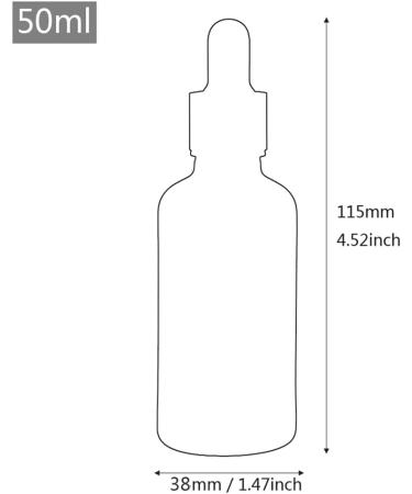 ZEOABSY 6 PiecesÂ 50mlÂ Empty Frosted Black/Gold Glass Dropper Bottles with Glass Pipette for Essence Essential Oil Elite Fluid Travel Cosmetics Storage Containers - Buy Online on GoSupps.com