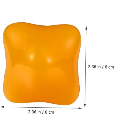 Homsfou 4-Pack Hexagonal Massage Balls - Handball Foot Massager for Acupressure & Deep Tissue Relief | Yoga & Gym Fitness | Natural Rubber 6x6cm Yellow - Buy Online on GoSupps.com
