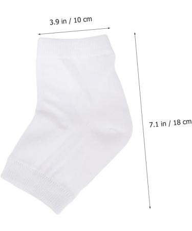 2 Pairs Gel Spa Socks Rough Calluses Socks Breathable Socks Overnight Moisture Socks Ankle Socks Foot Moisturizer Socks Heel Sleeves Protectors Women's Anti-Crack Heel Socks White - Buy Online on GoSupps.com