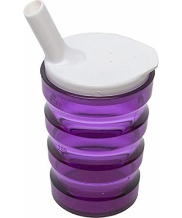 Pflegehome24 drinking cup - leak-proof - 1 piece (transparent-violet)