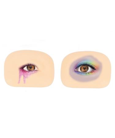 IWOWHERO Practical Eye Skin 1 Set Makeup Practice Skin Eyeshadow Fake Skin Eye Makeup Training Skin Exercise Board Make up 3D - Buy Online on GoSupps.com