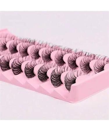 Strip Lashes False Lashes Thin Light Weight Natural Look Clear Band Wispy Faux Mink Russian Strip Lashes D Curl 3D Crisscross Multi-Layers False Fake Eyelashes - Buy Online on GoSupps.com