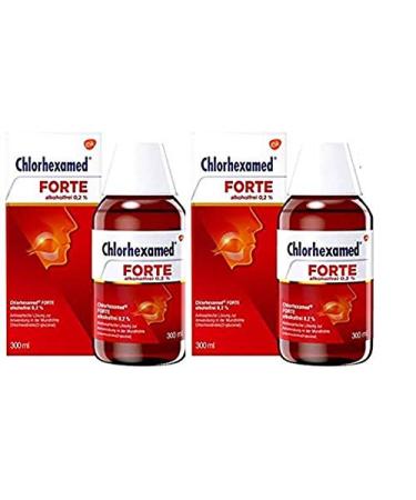 Chlorhexamed Forte 2x300 ml alcohol-free 0.2%. Antiseptic for use in the oral cavity.