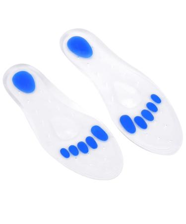 Silicone Gel Insoles Heel Arch Support Orthotic Insole Plantar Fasciitis Heel(EU 44-46)