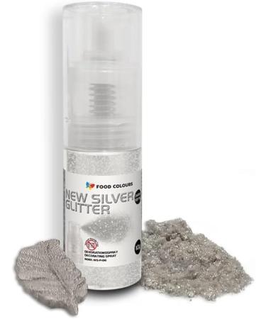 Essential Silver Glitter Spray - 5G Food Coloring for Cakes Creams & Drinks | Metallic Effect Glitter Dye - Buy Online on GoSupps.com