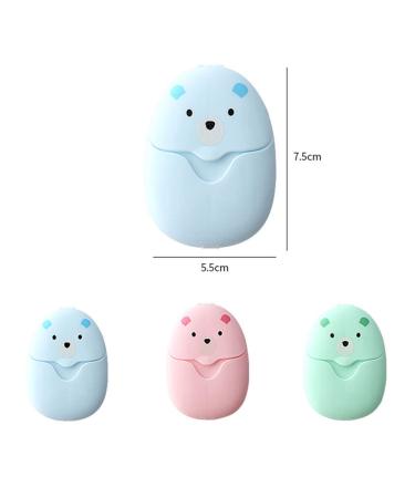 Jxuzh Disposable Travel Soap Paper Leaves Mini Soap for Camping & Hiking 3 Colors in Plastic Box - Buy Online on GoSupps.com