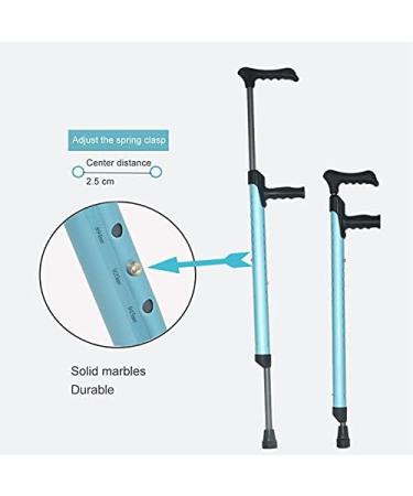 Adjustable Underarm Crutch Ergonomic Walking Crutch with Comfy Handle Blue Aluminum Crutch for Adults for Seniors Disabled Elderly Prosperous - Buy Online on GoSupps.com