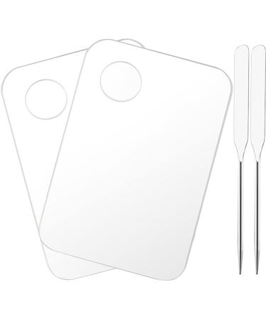 Beaupretty 1 Set Color Palette Palette Paint Korean Makeup Foundation Spatula Makeup Artist Tools Beauty Tools Pigment Board Cosmetic Spatulas Color Mixing Plates Acrylic Metal