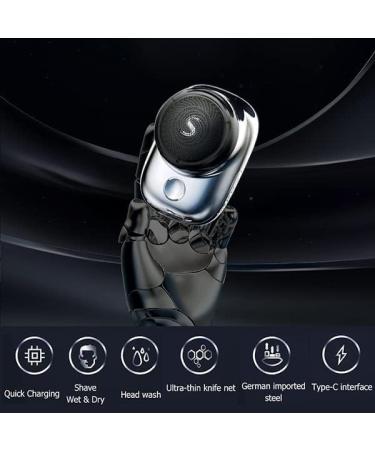 2023 Upgrade Mini-Shave Portable Electric Shaver for Men - Wet/Dry, USB Rechargeable - Compact & Portable Travel Razor (White/Silver) - Buy Online on GoSupps.com