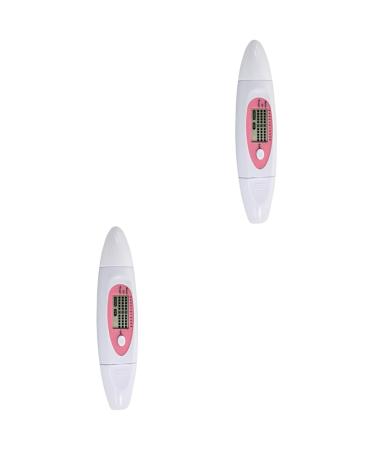 FOMIYES 2pcs 3 1 Facial Moisture Oil Tester Digital Skin Moisture Sensor Digital Skin Detector White