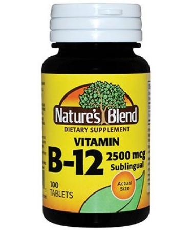 Nature's Blend Vitamin B-12 2500mcg 100 Tablet Bottle (Pack of 3)