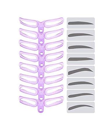 Encci Eyebrow Stencil Kit - 8 Styles | DIY Grooming Template with Handle Strap | Washable & Reusable | 9 Piece Set - Buy Online on GoSupps.com