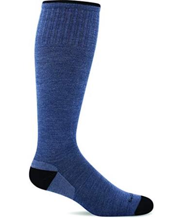Sockwell Men's Elevation Firm Graduated Compression Sock Large-X-Large Denim
