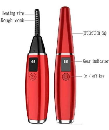 Jeenuuder Electric Eyelash Curler USB Charging LCD Display Heated Eyelash Curler(Black) - Buy Online on GoSupps.com