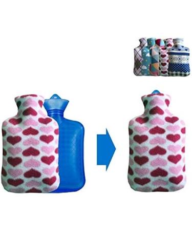 Maies Durable Large Hot Water Bottle with Removable Flannel Cover - Perfect for Pain Relief & Comfort - Buy Online on GoSupps.com