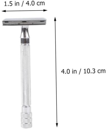 WOONEKY Manual Razor Set for Men - Hair Shaver & Mustache Trimmer - Metal Blade Compact Design 10.3x4cm - Buy Online on GoSupps.com