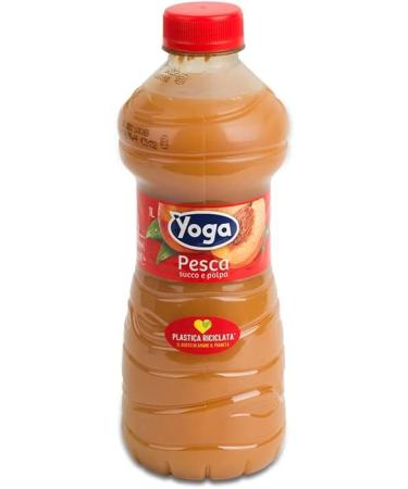  CAIYA 6X Yoga Peach Fruit Juice and Pulp with Italian Peach Flavor 1L CAIYA Box of 6 Bottles  - Buy Online on GoSupps.com