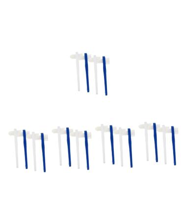 Lurrose 20pcs Double Headed False Toothbrush Cleaning Toothbrushes Double Sided Toothbrush Simple Denture Brush Hard Toothbrushes For Adults Partial Denture Accessories Portable