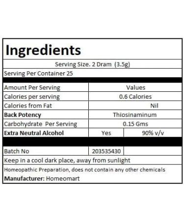Thiosinaminum Homeopathy Pellets 1M Potency - Pack of 3 | International Shipping Available - Buy Online on GoSupps.com