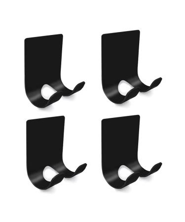 Twstyfal razor holder hook 4 pieces of shaver holder Self -adhesive multi -purpose hook waterproof bathroom hooks made of brushed adhesive hooks without drilling (black)