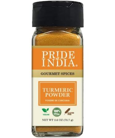 Pride of India Organic Turmeric Grounder High Curcumumum 21 Oz 595 GM Dual Sifter Jar Authentic Indian Vegan Spice Best for Golden Milk - Buy Online on GoSupps.com