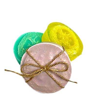 Nurse Yelhsa's Loofah Soap & Scrub|Handmade Loofah Soap Bar|Exfoliating Loofah Bar (Yellow Citrus) Yellow Citrus