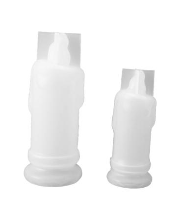 SHINEOFI 1pc Epoxy Silicone Molds Candle Mold Creative Crystal Mold Diy Crystal Drop Mold Candlestick White 5.3X12.5CM