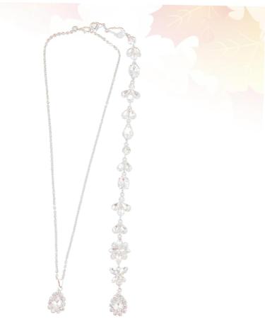 CHILDWEET Choker Necklaces for Girls Wedding Necklaces Ladies Back Chain Body Chain Box Crystal Back Miss - Buy Online on GoSupps.com