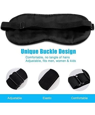 Buy Black Silk Sleeping Masks - Adjustable Eye Mask for Travel & Night Sleep | Super-Soft Blindfold - Buy Online on GoSupps.com
