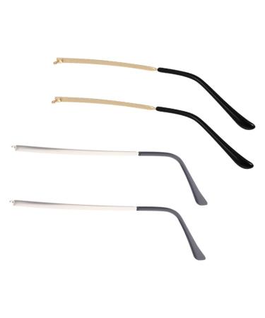 Villful replacement bars for glasses 2 pairs of glasses legs metallic glasses metallic sunglasses glasses replacement arm glasses arm replacement glasses spare parts arm replacement