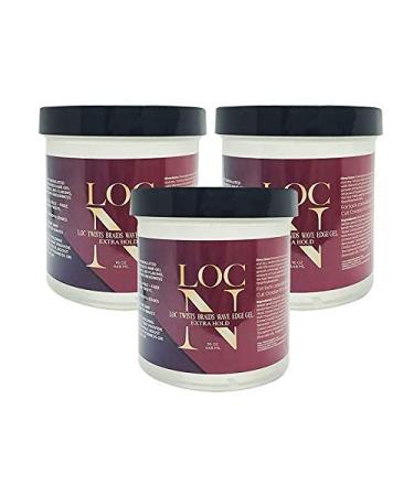 LOC N EDGE Gel Extra Hold 16 Oz (Pack of 3) - Strong Hold for All-Day Styling - Buy Online on GoSupps.com