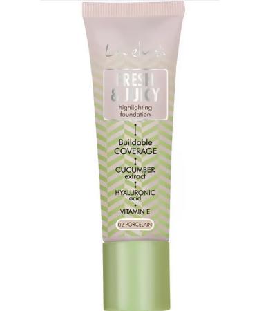 LOVELY. Fluid Fresh and Juicy Makeup Base - Makeup Foundation nr2 Porcelain