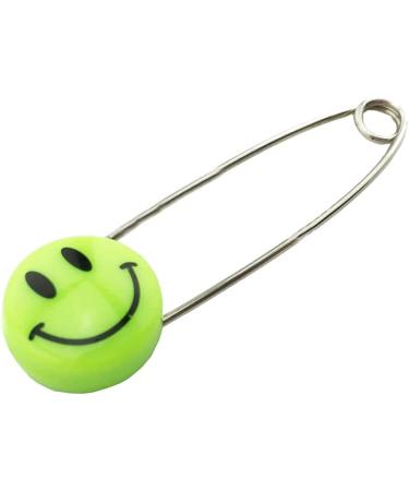 50Pcs Smiling Face Safety Pins with Plastic Head and Stainless Steel Locking Mechanism - 55mm/2.2 Inch Diaper Nappy Pins - Buy Online on GoSupps.com
