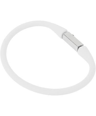 Negative Ion Energy Bracelet - Magnetic Therapy for Health & Blood Circulation | Silicone Sports Bracelet for Men & Women (White) - Buy Online on GoSupps.com