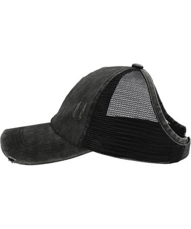AICILY 2 Pack Backless Cap for Women | Natural Curly Hair Baseball Hat | Afro Puff Ponytail Hat | Black+blue - Buy Online on GoSupps.com