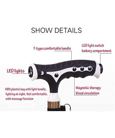 Canes Walking aids Crutch Elderly Man Four-Legged Walking Stick Corner Stick Elderly Telescopic Aluminum Alloy Magnetic Therapy Non-Slip Walker Walking Aid - Buy Online on GoSupps.com