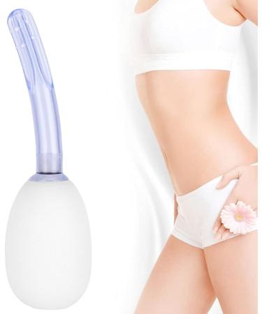 150ml Silicone Anal Shower Enema for Women | Reusable Vaginal Cleaner - White Silicone Ball Design - Buy Online on GoSupps.com