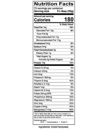 Canada Hemp Foods Organic Hemp Seeds 5 Pound Bag - Buy Online on GoSupps.com