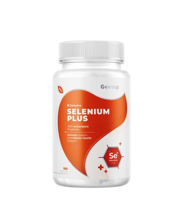 Geetop Selenium 200mcg Thyroid Support Supplement for Women and Men Vegan Capsules HealthcareSupplement Tiroides Suplementos