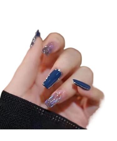 Temperament-enhancing nail art finished products are customized by hand and the explosive temperament is long in autumn and winter.(XS)