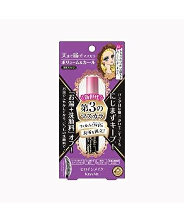 WEERSHUN Kissme Long and Curl Mascara Advance Film 01 Jet Black 0.21 Oz (01 Jet Black  dense)