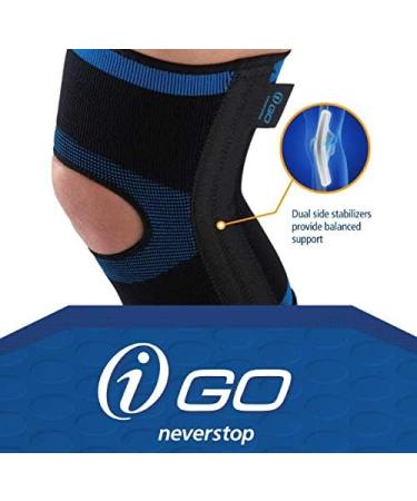 iGO Elastic Knee Support - Medium Black | Premium Comfort & Support for Active Lifestyle - International Shipping Available - Buy Online on GoSupps.com