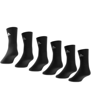 Buy adidas Unisex Cushioned Sportswear Crew Socks - 6 Pairs (19-21) | Black-White | International Shipping - Buy Online on GoSupps.com