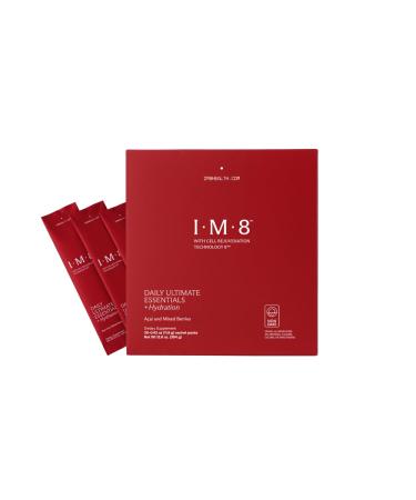 IM8 Daily Ultimate Essentials All-in-One Multivitamin Supplement 92 Nutrient Rich Ingredients CoQ10 Probiotics Vitamins Greens Gluten Free Vegan Acai Mixed Berry (30 Servings Travel Packs) 30 Travel Packs