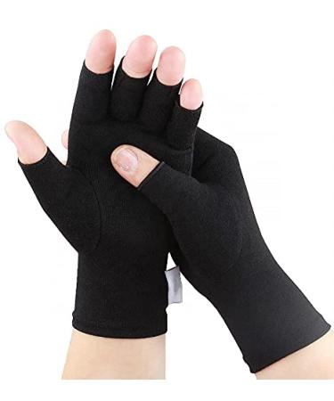 Hotcakes Compression Gloves for Arthritis Pain Relief-Snug Elastic Arthritis Gloves for Women and Men Offers Hand Support for Carpal Tunnel Raynauds and Provide Arthritis Relief for Hands BLACK L