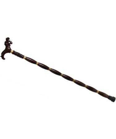 BJH Walking Stick Wooden Artificial Carving with Non-Slip Feet Rodcane for Men and Women Interesting - Buy Online on GoSupps.com