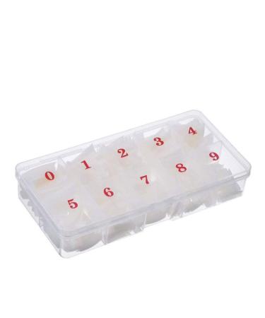 Diercosy false nail storage box incorrect nail tips Transparent storage box with 10 number of empty rooms fake nails Big bracket boxes for acrylic nail future jewelry accessories