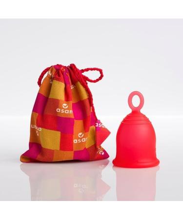Asan Menstrual Cup - Combo Pack 2 Sizes | Light/Medium Flow Cup + Heavy Flow Cup | Easiest Cup to Insert & Remove I Special Ring Design | Premium Medical Grade Silicone I Designed in The USA Light/medium flow + Heavy flow - Pack of 2 - Buy Online on GoSupps.com